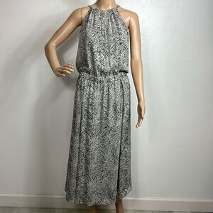 Valette Silk Sleeveless Halter Neck Maxi Length Dress Size 10